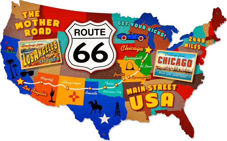 Mappa della Route 66